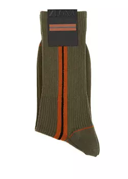Ребристые мужские носки Zegna, зеленый