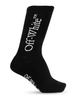 Ребристые носки Off White, черный