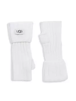 Ребристые перчатки без пальцев Ugg, слоновая кость