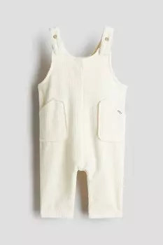 Ребристые велюровые комбинезоны H&M, белый