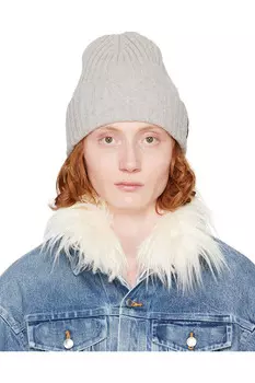 Ребристый бини Alexander Wang, серый