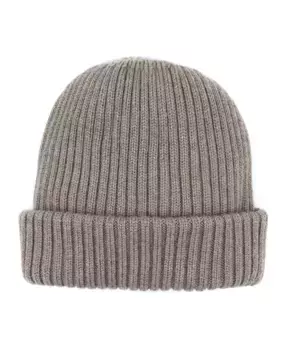 Ребристый глак? Шапка из шерсти шелка кашемира Gallo, бежевый