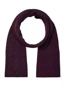 Ребристый кашемировый шарф Brora, баклажаны