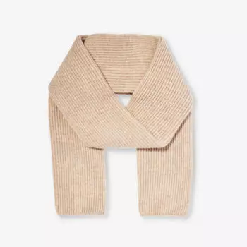 Ребристый кашемировый шарф Johnstons, цвет oatmeal