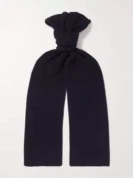 Ребристый кашемировый шарф William Lockie, нави