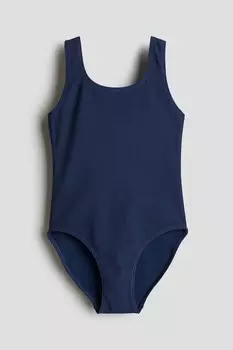 Ребристый купальник H&M, синий