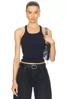 Ребристый майка RE/DONE, темно-синий