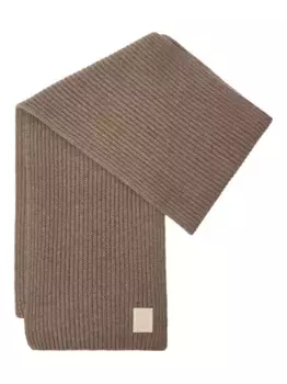 Ребристый шарф с логотипом LOEWE, нейтральный