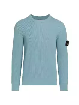 Ребристый шерстяной свитер Stone Island, цвет sky blue