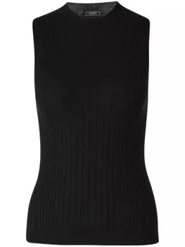 Ребристый шерстяной топ Peserico, черный