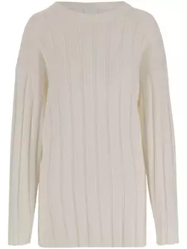 Ребристый свитер Allude, белый