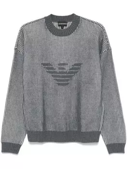 Ребристый свитер Emporio Armani, серый