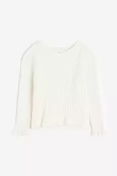 Ребристый свитер H&M, белый