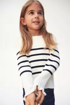 Ребристый свитер H&M, белый
