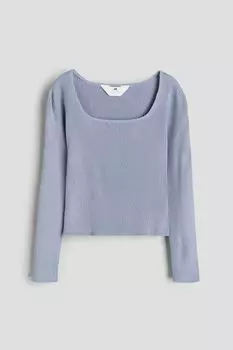 Ребристый свитер H&M, синий