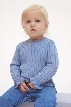 Ребристый свитер H&M, синий