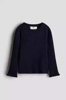 Ребристый свитер H&M, синий