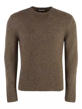 Ребристый свитер Malo, коричневый
