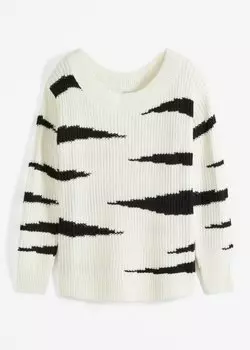 Ребристый свитер Rainbow, бежевый