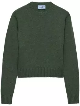 Ребристый свитер Re-Cashmere Prada, зеленый