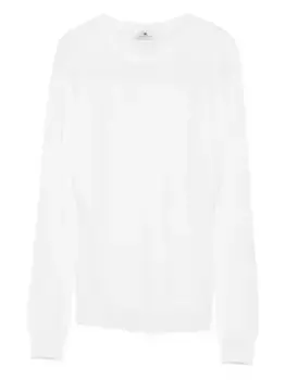 Ребристый свитер с длинными рукавами Elisabetta Franchi, белый