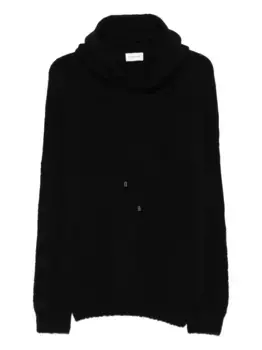 Ребристый свитер с капюшоном SCAGLIONE, черный