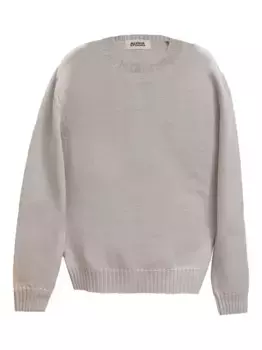 Ребристый свитер с круглым вырезом ALPHA STUDIO, серый