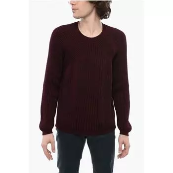 Ребристый свитер с круглым вырезом Corneliani, Burgundy