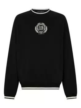 Ребристый свитер с логотипом DOLCE & GABBANA, черный