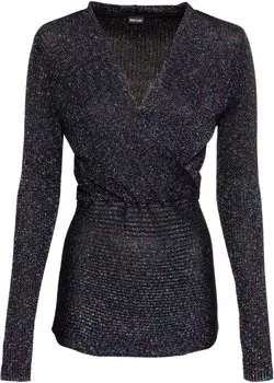 Ребристый свитер с люрексом Bodyflirt, черный