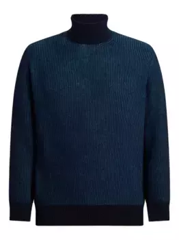 Ребристый свитер с высоким воротом ETRO, синий