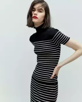 Ребристый свитер Sfera, черный