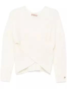 Ребристый свитер TWINSET, нейтральный цвет