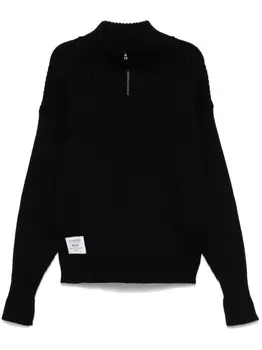 Ребристый свитер WTAPS, черный