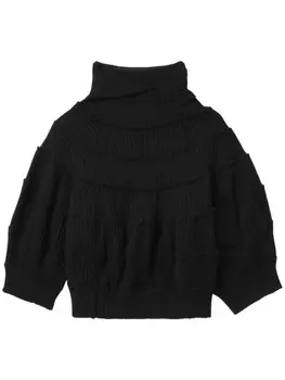 Ребристый свитер Y Y'S, черный