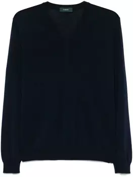 Ребристый свитер Zanone, синий