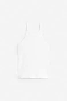 Ребристый топ Arket, белый