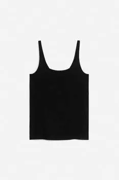 Ребристый топ Arket, черный