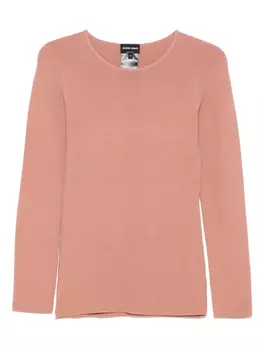 Ребристый топ Giorgio Armani, коричневый