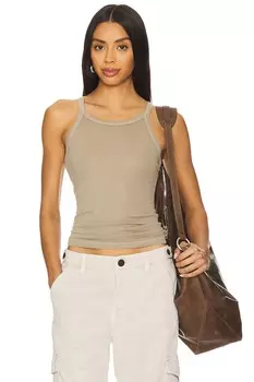 Ребристый топ на бретельках James Perse, overcast pigment
