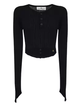 Ребристый топ на пуговицах Vivienne Westwood, черный
