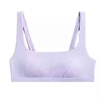 Ребристый верх бикини с квадратным вырезом в сиреневом цвете Madewell