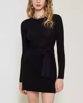 Ребристый женский свитер Twinset, черный