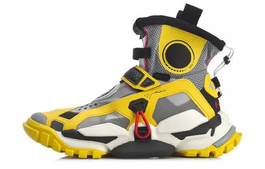 Reburn Винтаж Баскетбольные Кроссовки Мужские Высокие Желтые Lining