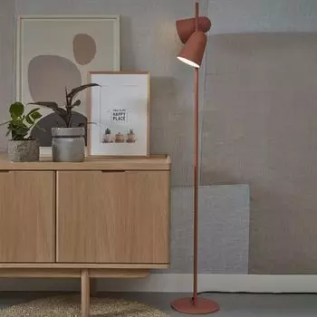 Речь идет о RoMi - Торшер Salamanca - Terra - 28x28x145cm - 2L для гостиной, спальни it's about RoMi, оранжевый