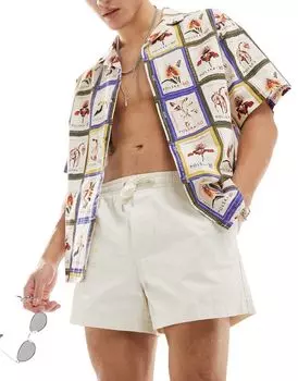 Reclaimed Vintage – короткие брюки чинос цвета экрю