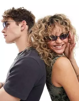 Reclaimed Vintage – солнцезащитные очки с козырьком в стиле 2000-х годов и линзами с эффектом омбре