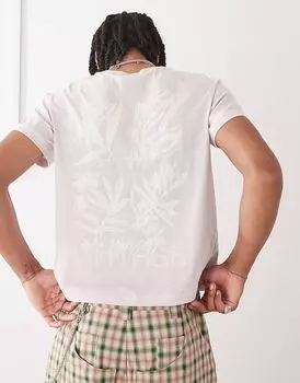 Reclaimed Vintage, свободная укороченная футболка с рисунком на спине розового цвета