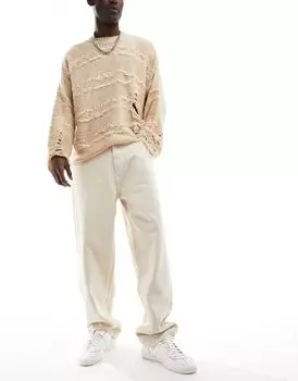 Reclaimed Vintage — свободные джинсы в стиле «папа» в стиле 90-х каменного цвета