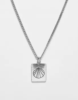 Reclaimed Vintage Unisex — Серебряное колье с подвеской в виде ракушки